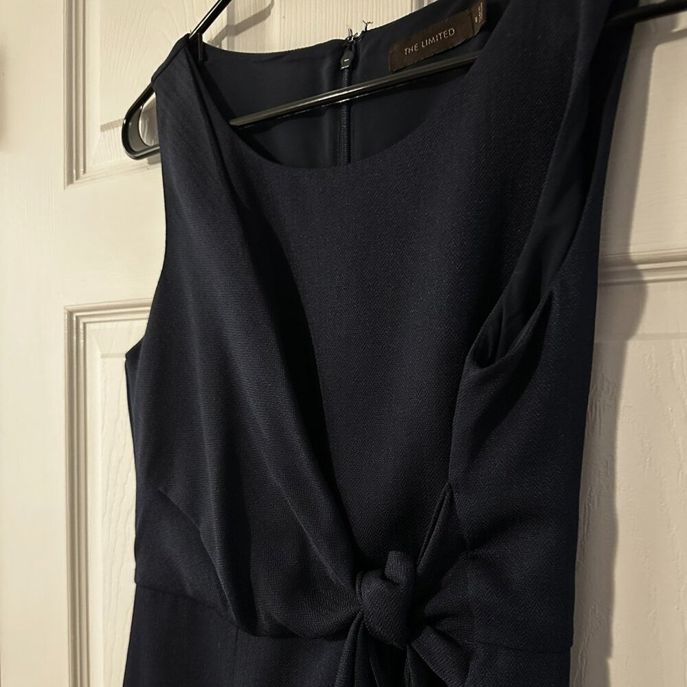 The Limited Navy Faux-Wrap Dress, Size 8